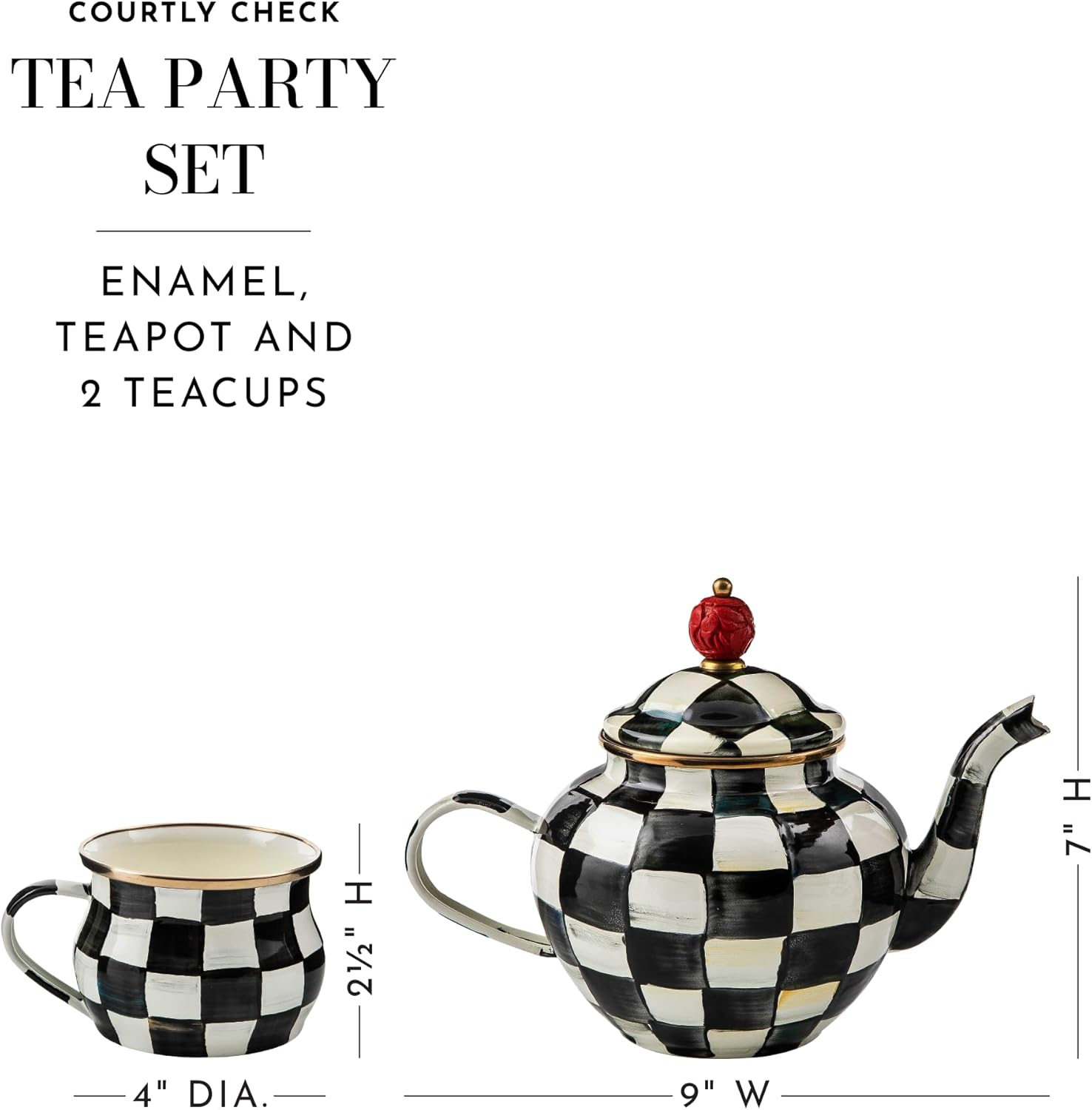 MacKenzie-Childs Courtly Check® Tea Party Set
