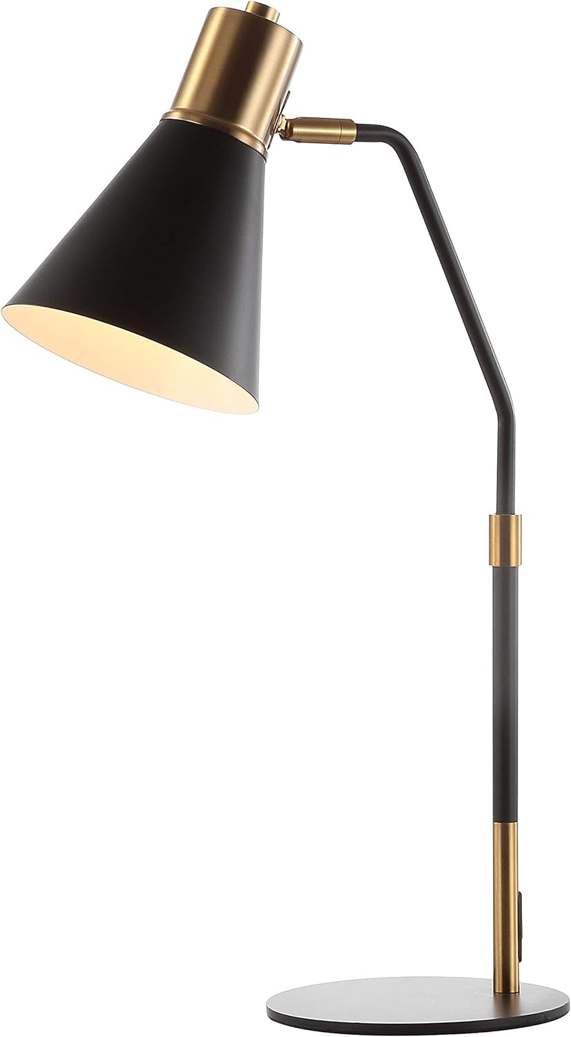 Apollo 22.5" Metal LED Task Lamp, Black/Brass Gold