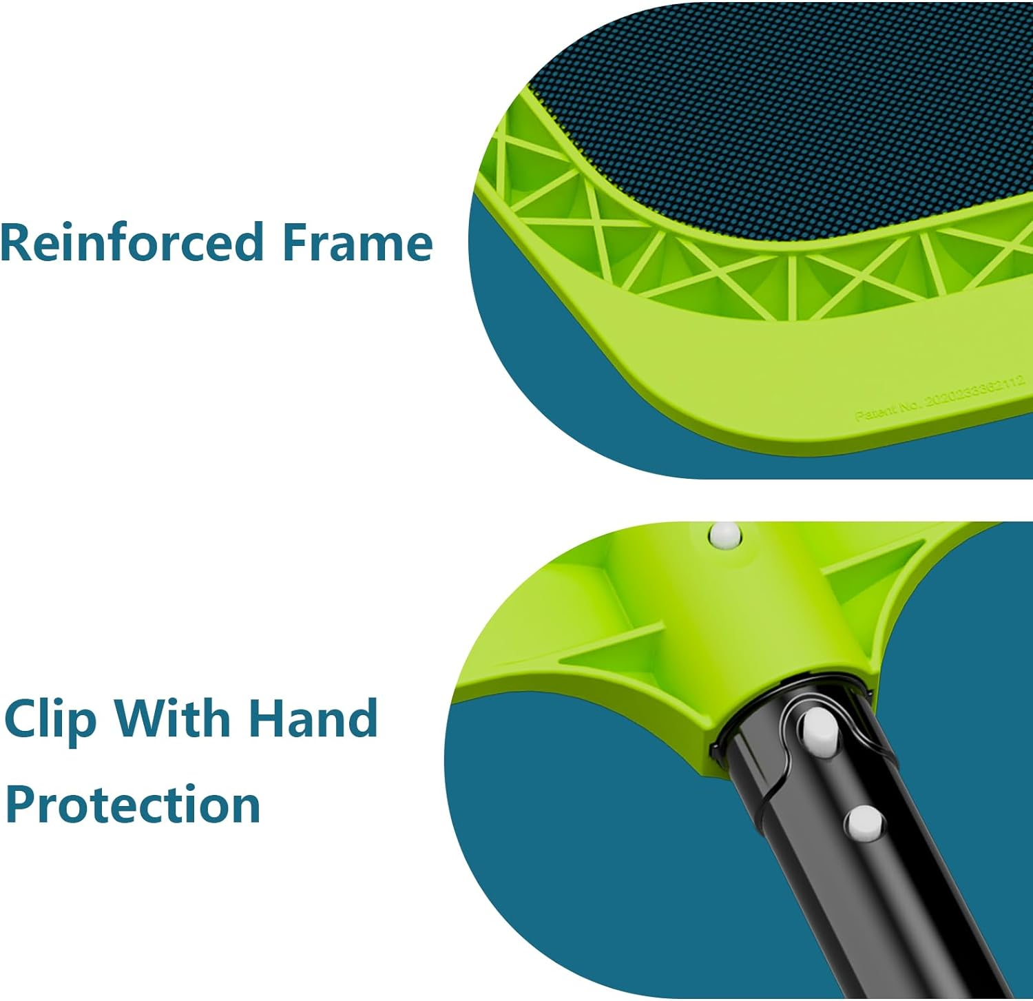 Sepetrel Pool Skimmer - Reinforced Frame & Large Opening Nylon Leaf Rake Net,for Spa Pond Swimming Pool, Pool Cleaning Supplies and Accessories, (Pole Not Included)