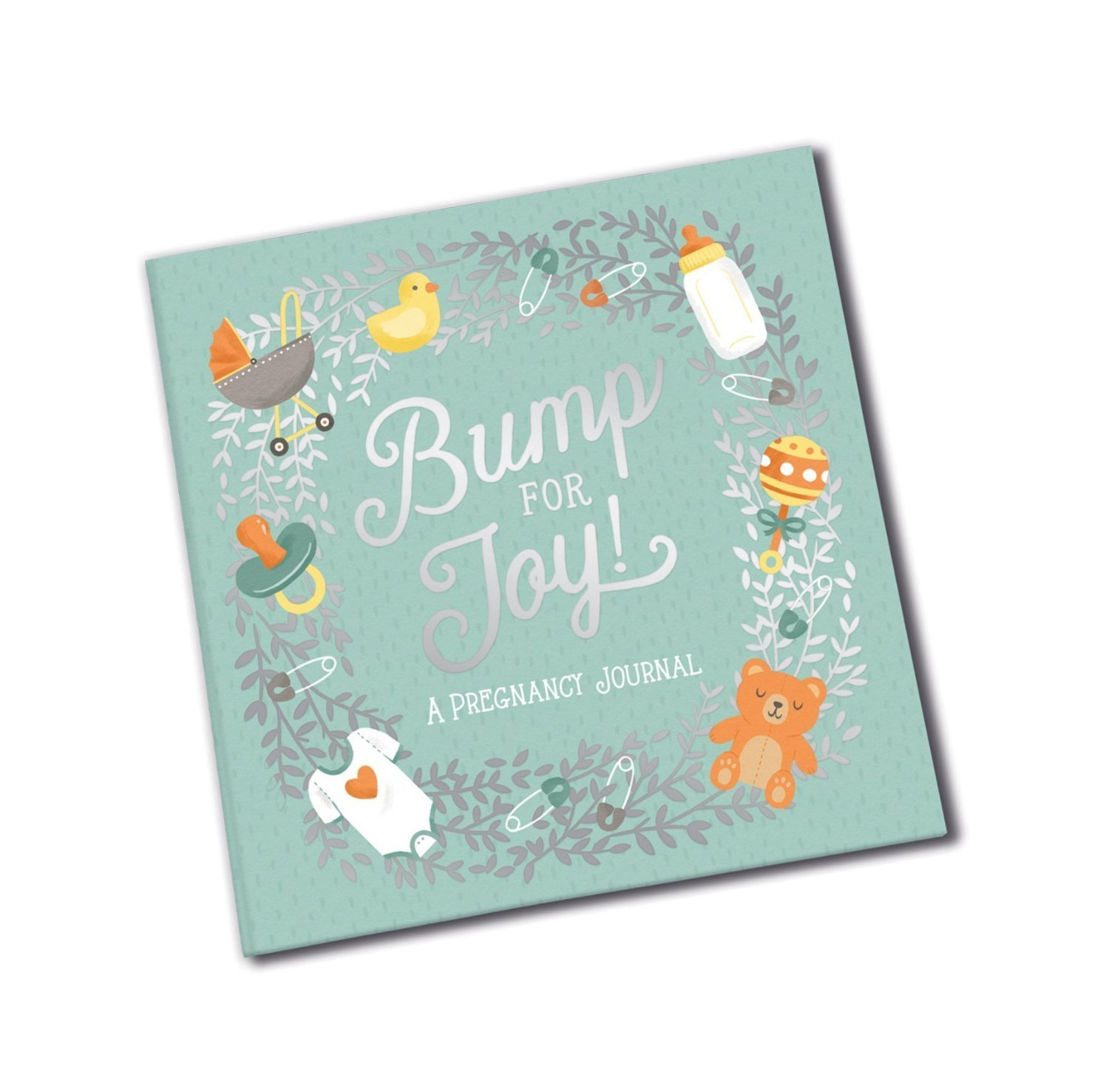 Bump for Joy Green Hardcover Pregnancy Journal with Spiral Binding