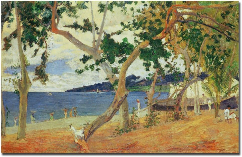 Trademark Fine Art Paul Gaugin By the Seashore Martinique 1887 Canvas Art