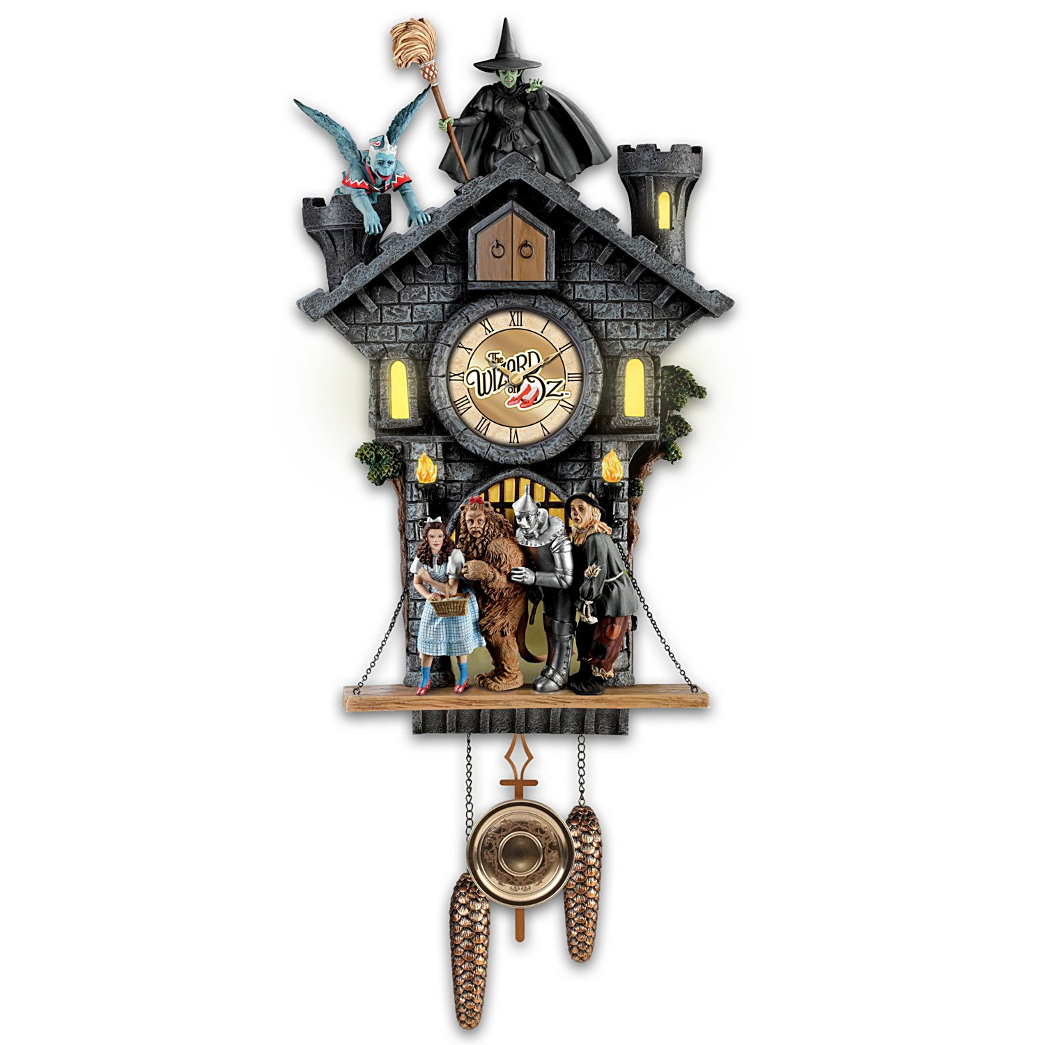 Bradford Exchange Wizard of Oz Wall Clock With Lights Motion & Sound LTD Edition