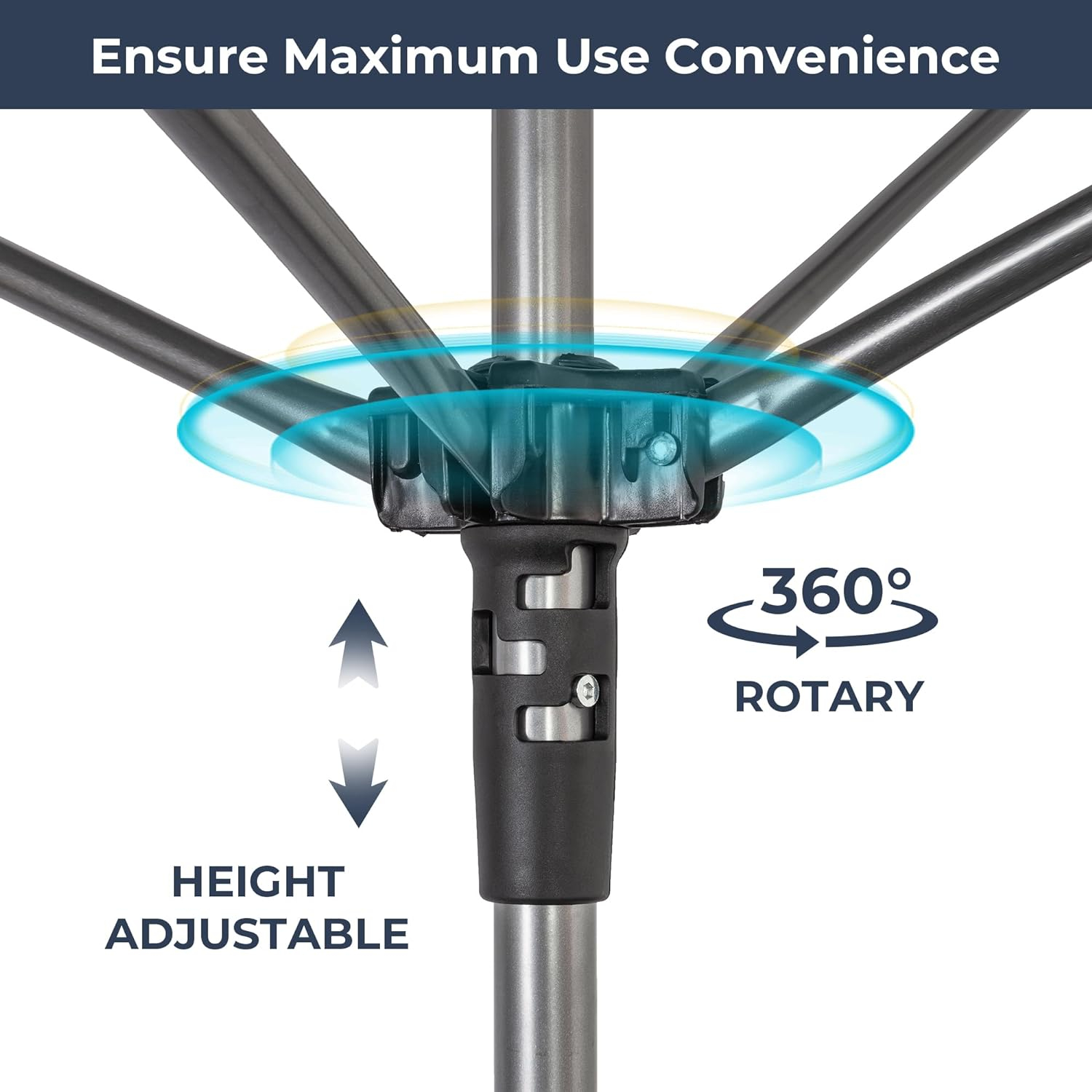 STO STO Portable Umbrella Clothesline, 82 Feet Rotary Drying Rack with Adjustable Height, Freestanding Laundry Line for Backyard, Patio, Balcony & Camping, Easy Setup with Carry Bag, No Tools Required