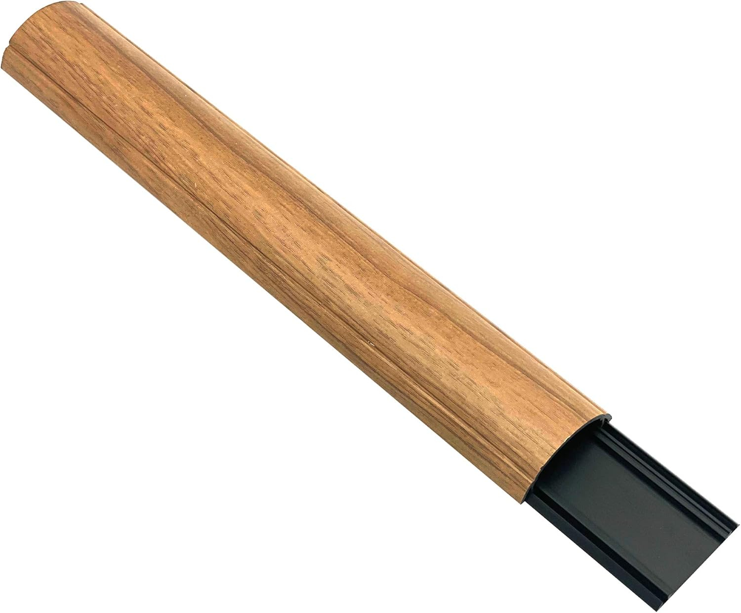 Large Premium Cable Shield Floor Cord Cover | Length: 16" | Color: Medium Oak | 3 Pack