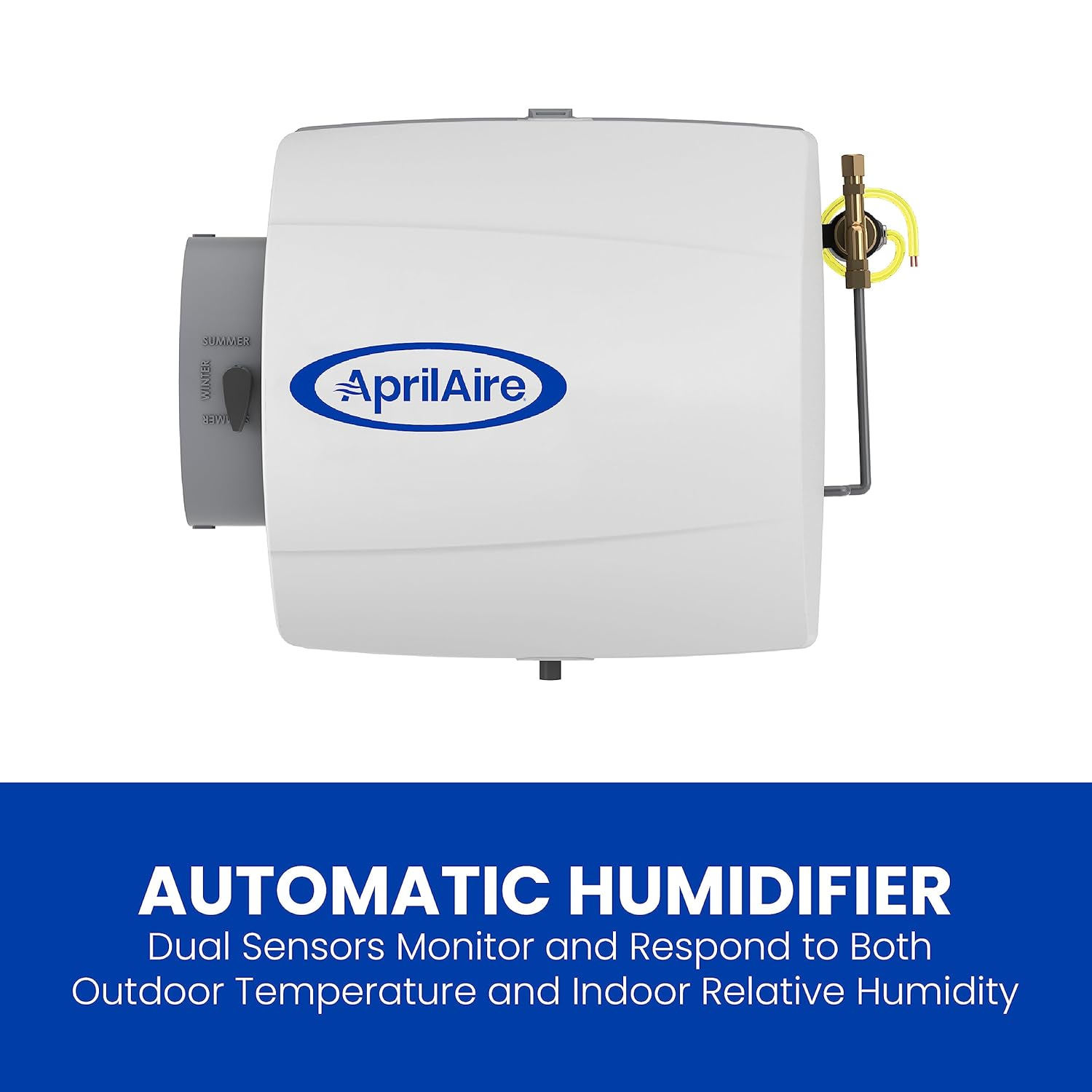 AprilAire 500 Whole-House Humidifier, Automatic Compact Furnace Humidifier, Large Capacity Whole-House Humidifier for Homes up to 3,600 Sq. Ft., White