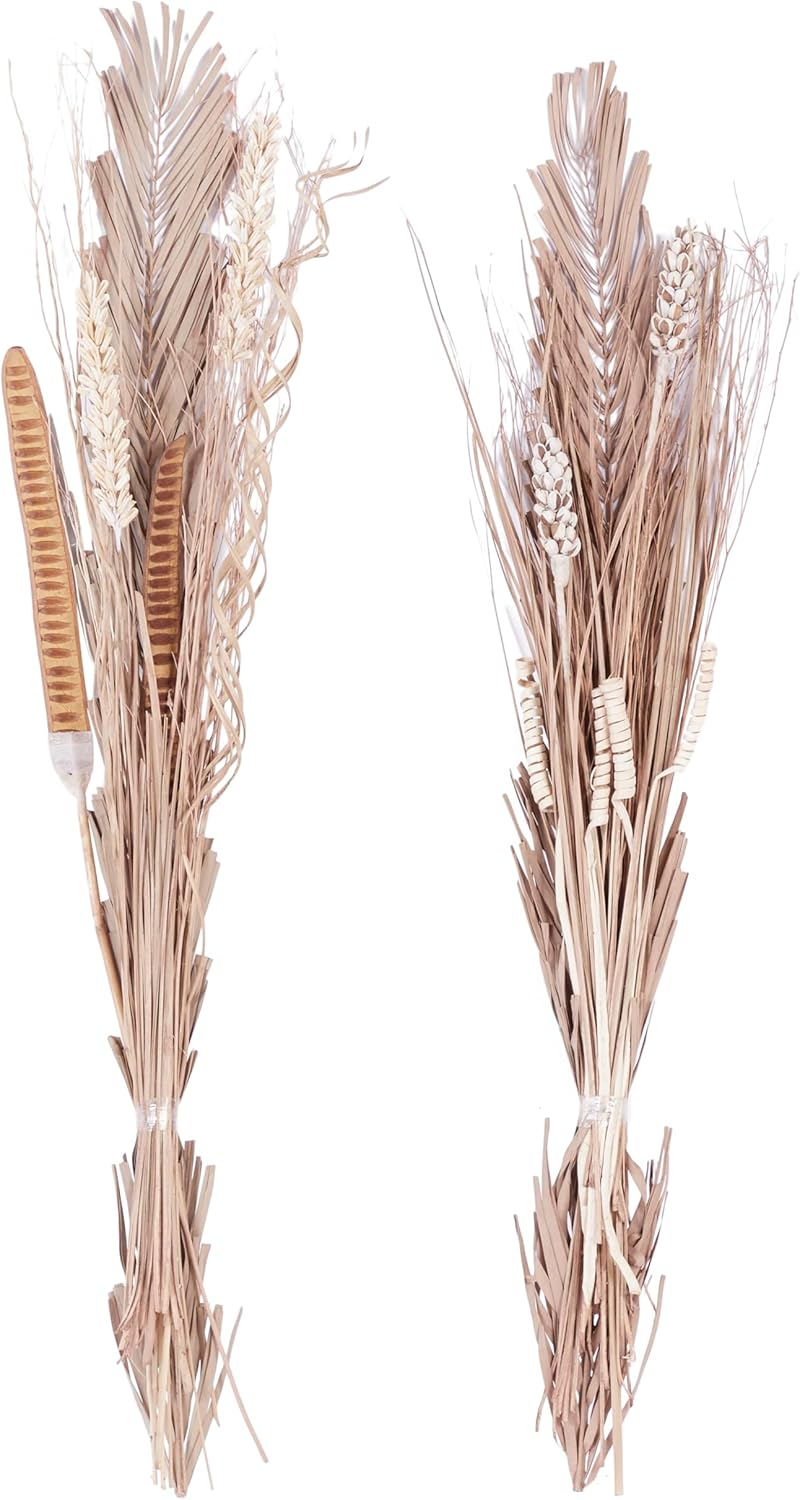 57" Dried Plant Natural Foliage Pigeon pea Bouquet, by DecMode (2 Count)