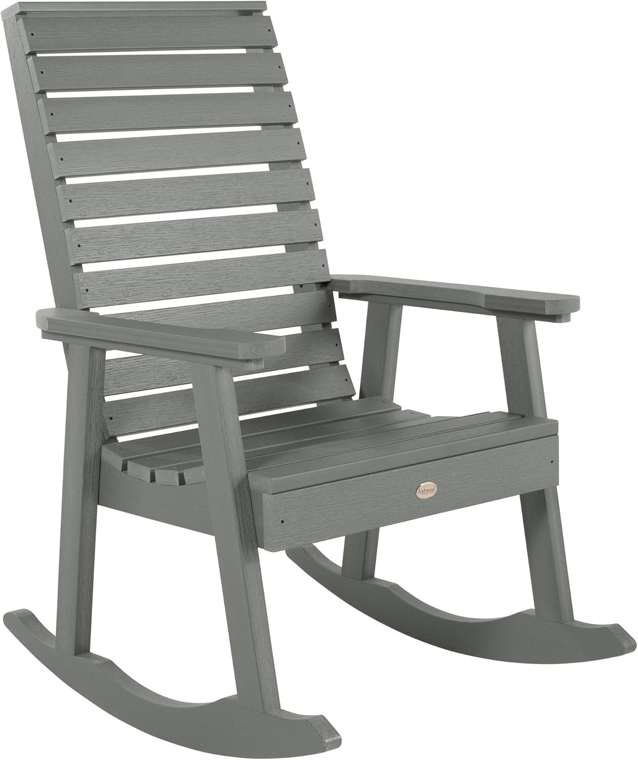 Weatherly Coastal Teak Recycled Plastic Outdoor Rocking Chair