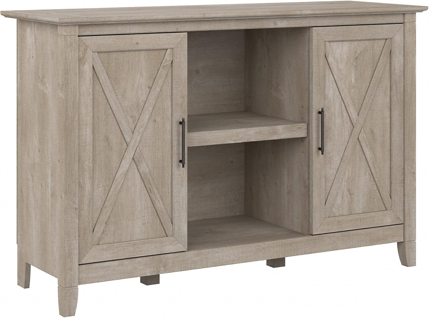 Key West Accent Cabinet with Doors in Washed Gray - Engineered Wood