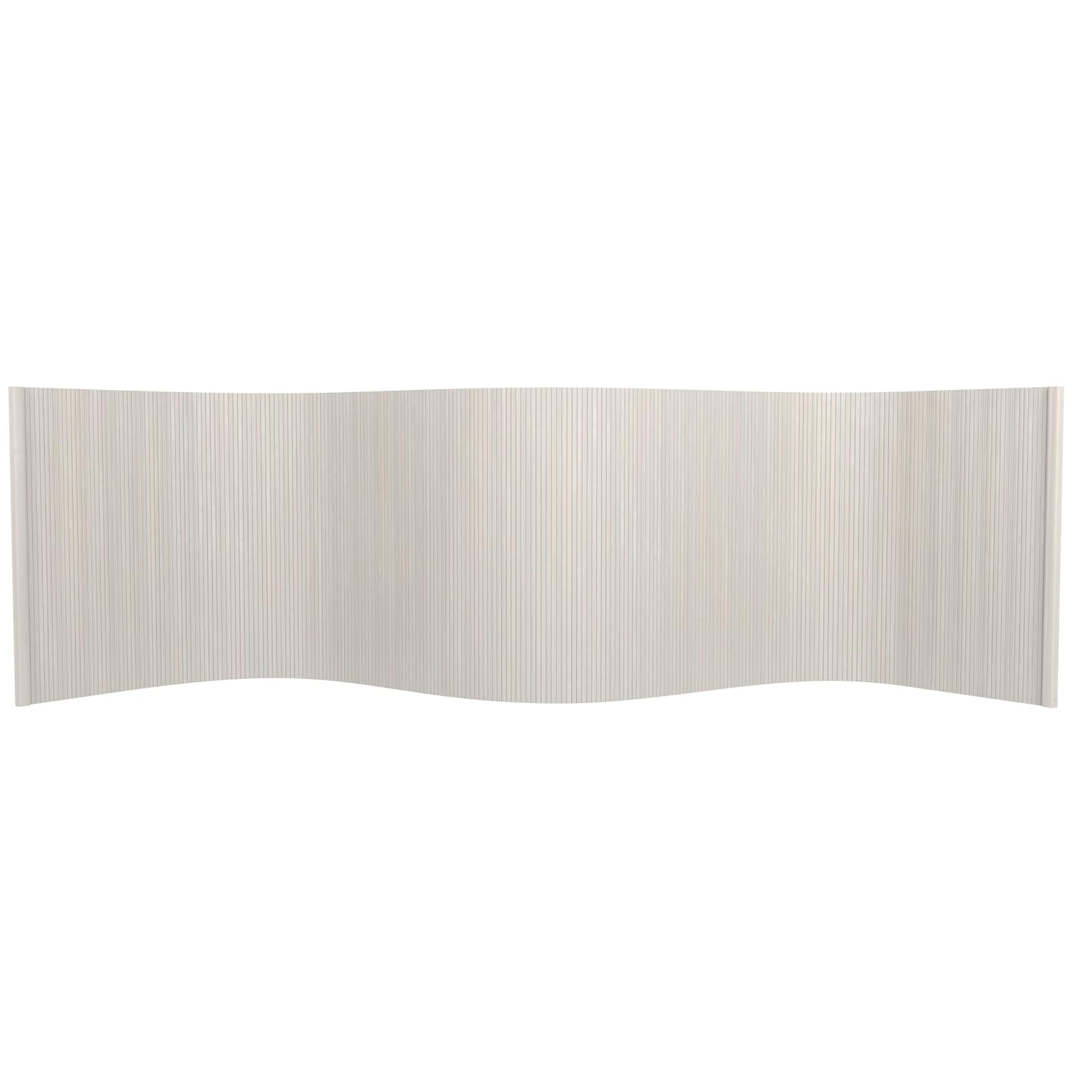 2 ft. Short Bamboo Wave Screen - White