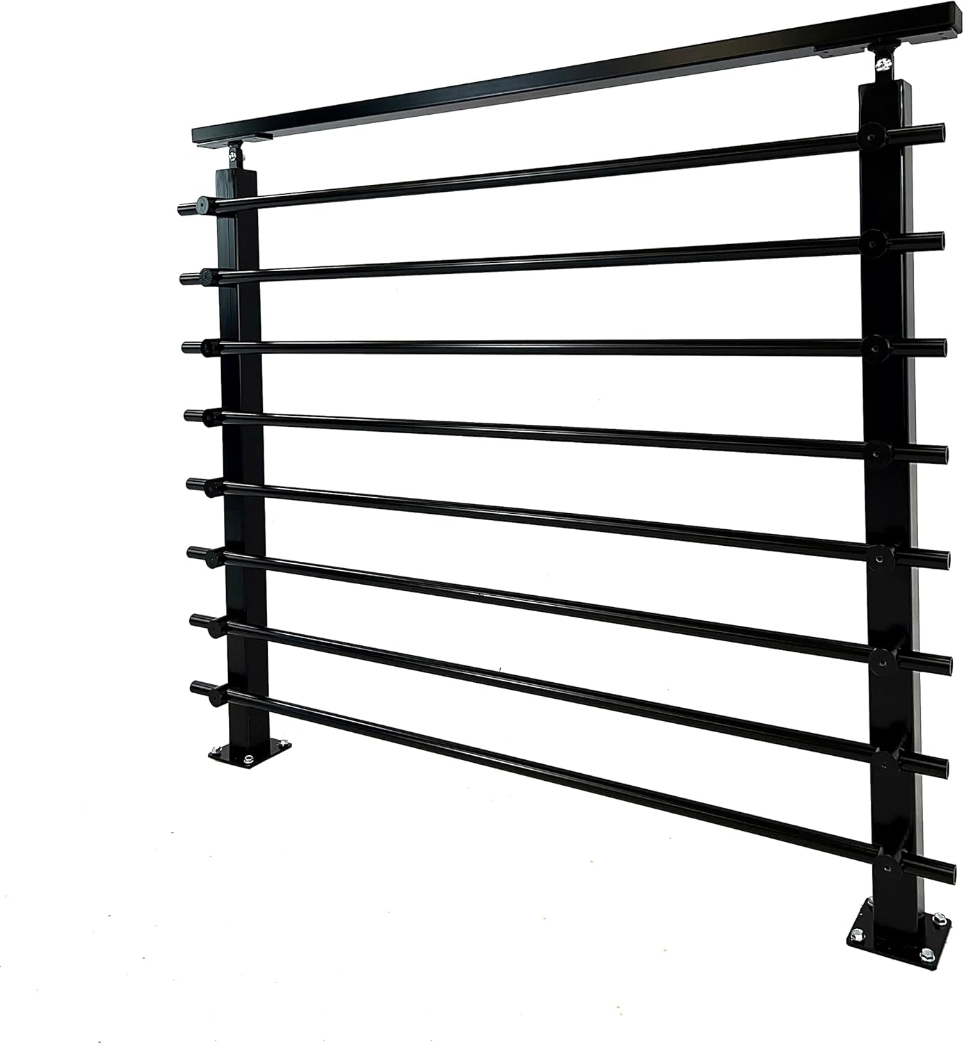 Modern Black Powder Coated Stainless Steel Adjustable Railing System