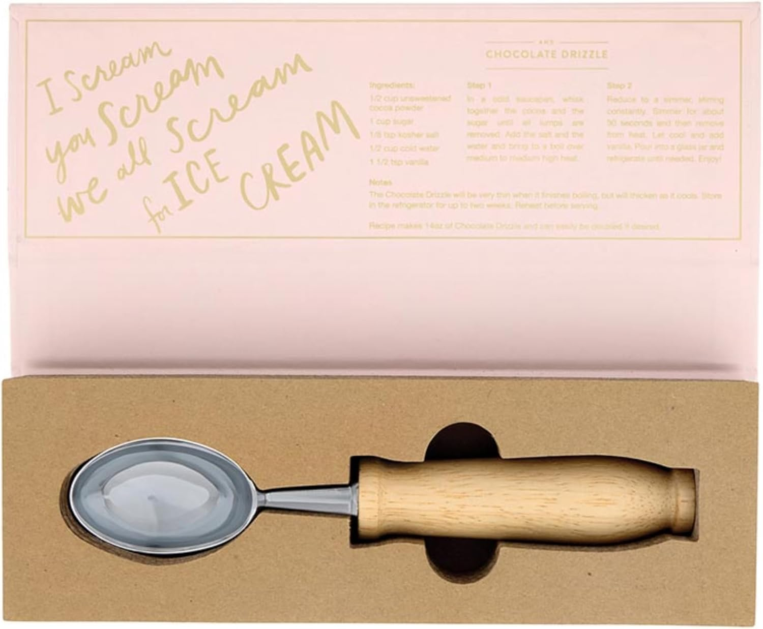Santa Barbara Design Studio Stainless Steel Ice Cream Scoop Cardboard Book Gift Box, 1-Piece, We All Scream