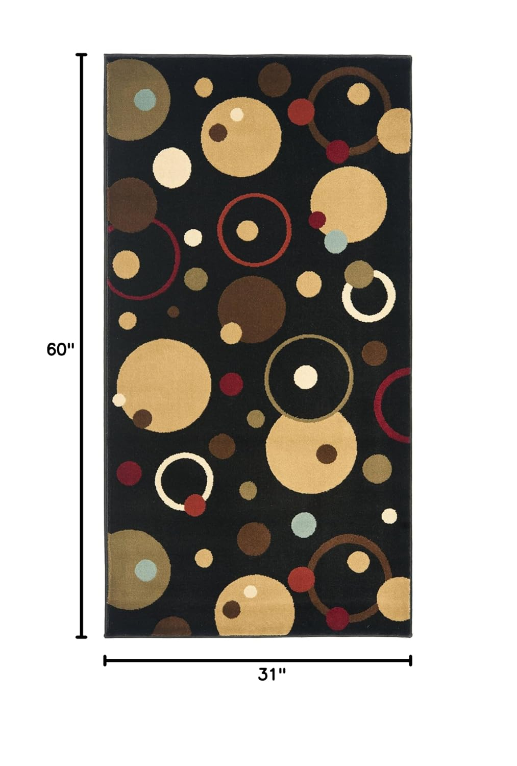 Safavieh Porcello Alexander Abstract Circles Area Rug or Runner