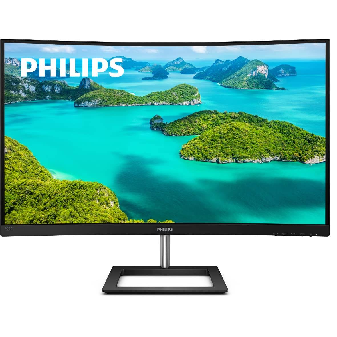 Curved 32" 4K UHD IPS Monitor with Built-In Speakers - Black