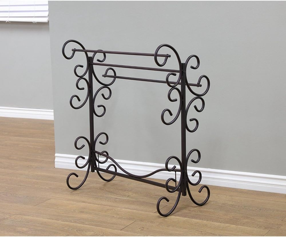 Metal Scroll Blanket Rack