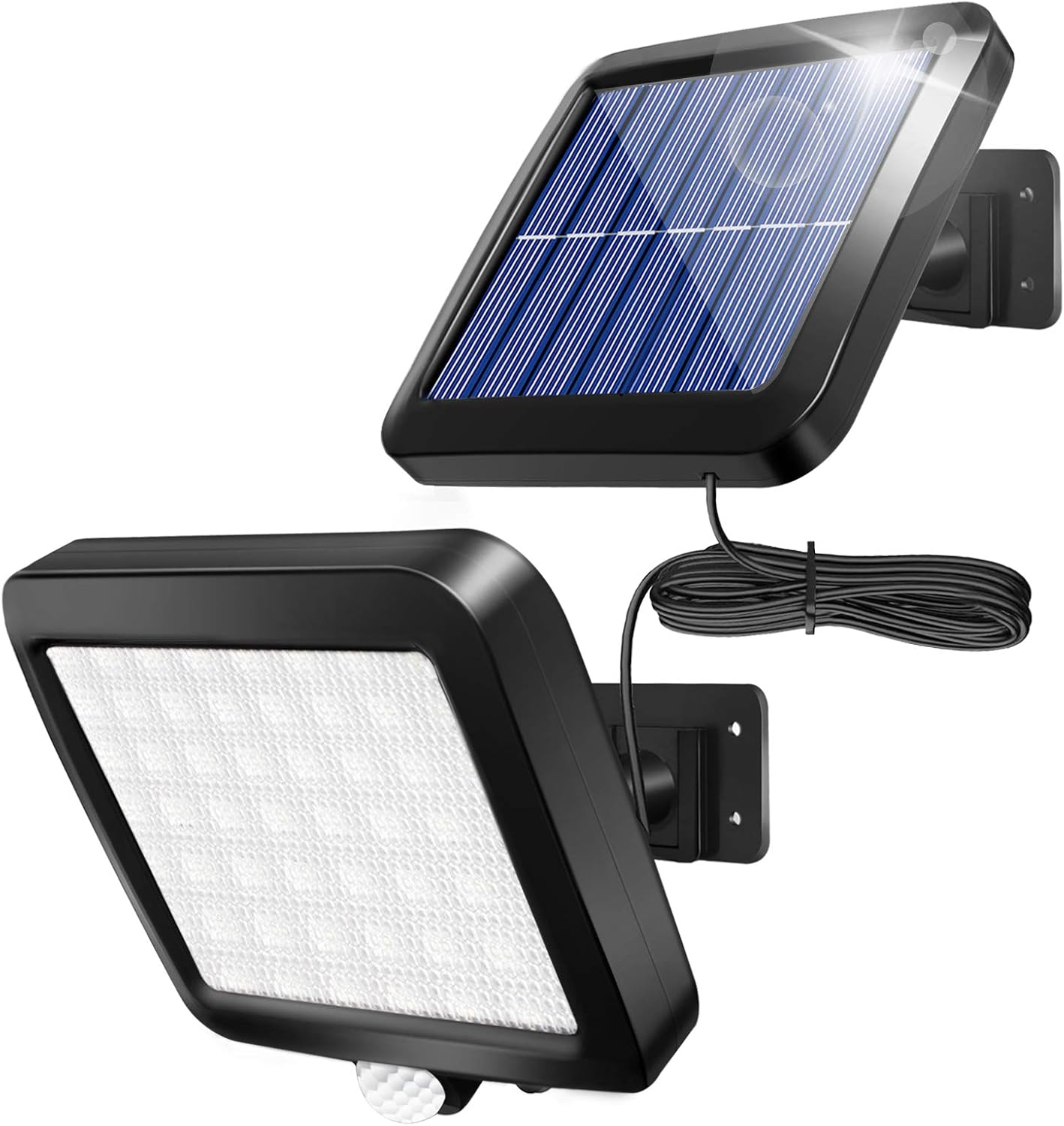 Solar Wall Lights Outdoor with Motion Sensor, Shuniu 56 LEDs Ultra Bright IP65 Waterproof Separable Solar Porch Light, 16.4 ft Cord Solar Security Light for Patio Yard Deck Garage Driveway Porch Fence