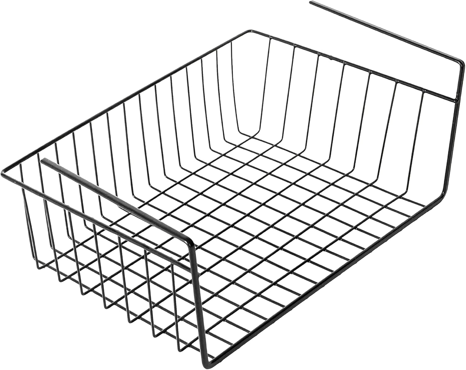 Smart Design Undershelf Storage Basket - Medium - 16 x 5.5 inch - Black