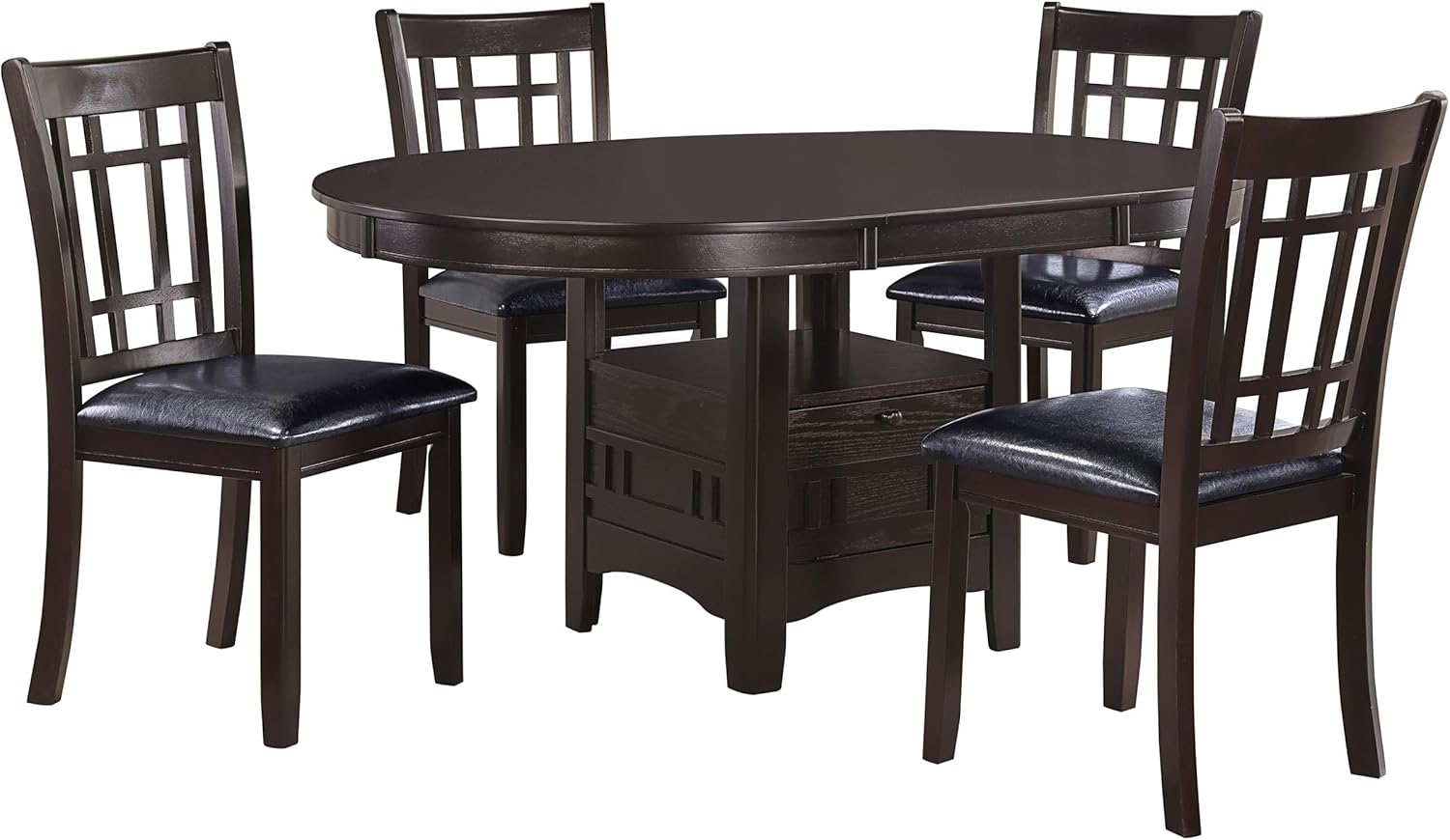 Coaster Lavon 5-piece Wood Dining Room Set Espresso and Black