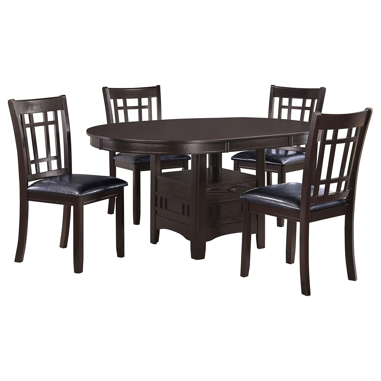 Coaster Lavon 5-piece Wood Dining Room Set Espresso and Black