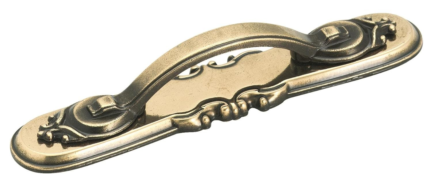 Antique English Gold Traditional Cabinet Pull with Mounting Hardware