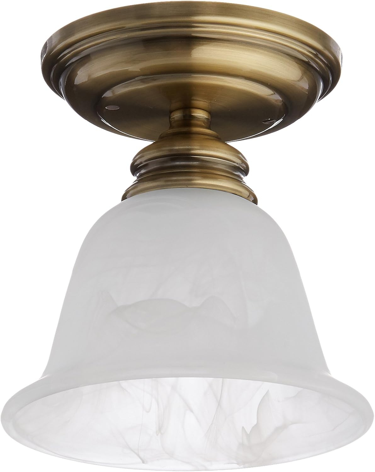 Livex Lighting Essex 1 - Light Flush Mount in  Antique Brass