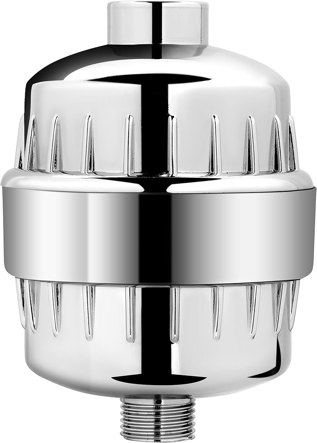 AquaBliss High Output Universal Shower Filter with Replaceable Multi-Stage Filter Cartridge – Transform Itching, Eczema & Acne into Glowing Hair, Nails & Skin Fast - Chrome