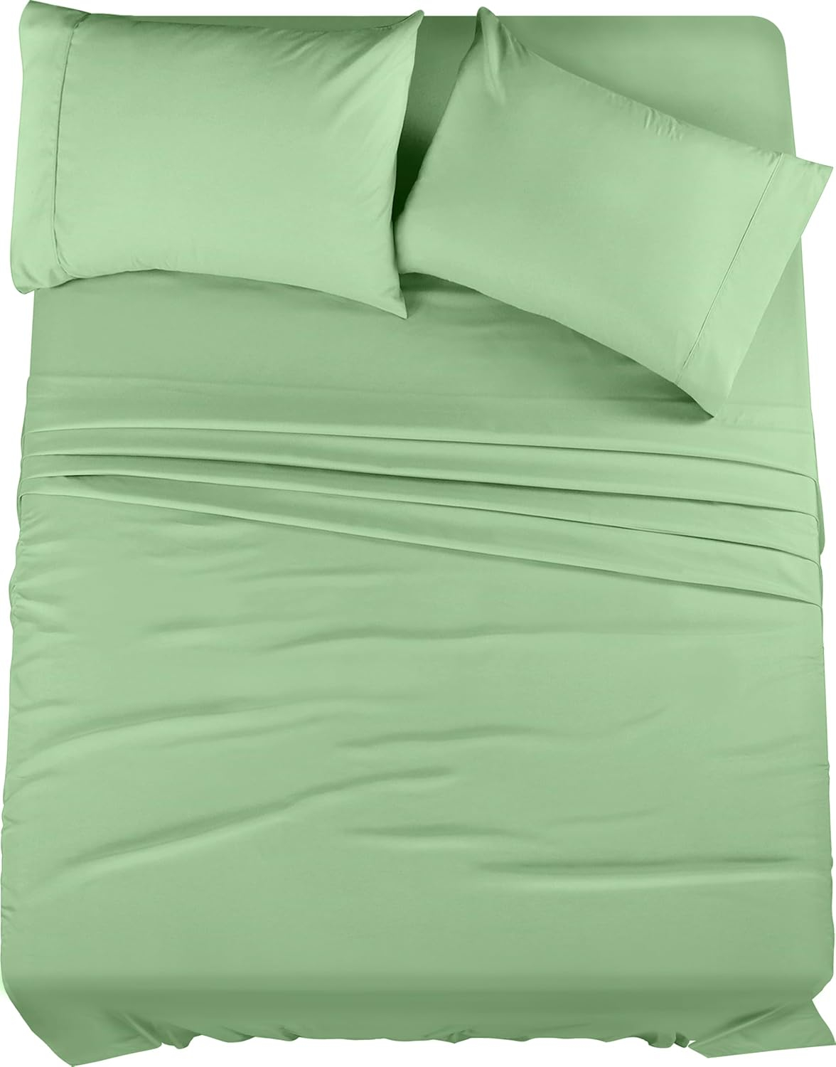 Utopia Bedding Queen Sheet Set – 4 Piece Bed Sheets for Queen Size Bed, Soft and Breathable Microfiber, Includes 1 Fitted Sheet, 1 Flat Sheet and 2 Pillowcases (Sage)