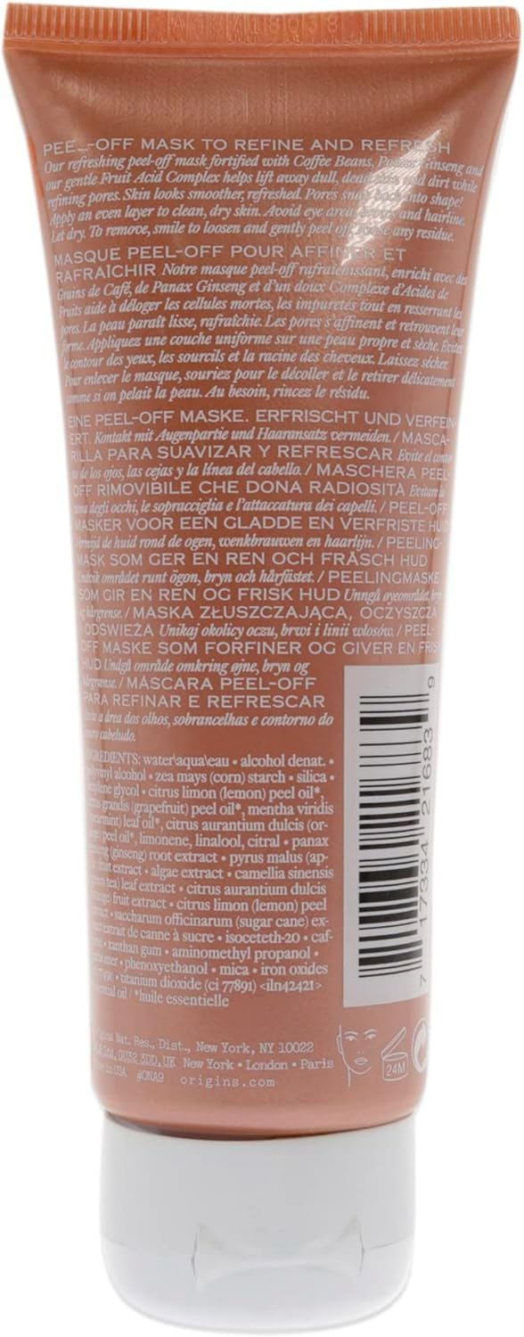 Origins GinZing Peel-Off Face Mask To Refine and Refresh for Women, 2.5 oz