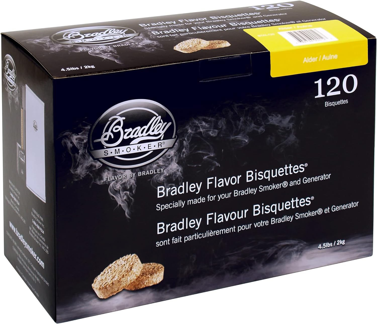 Bradley Smoker Smoking Bisquettes Alder Wood 120Pk