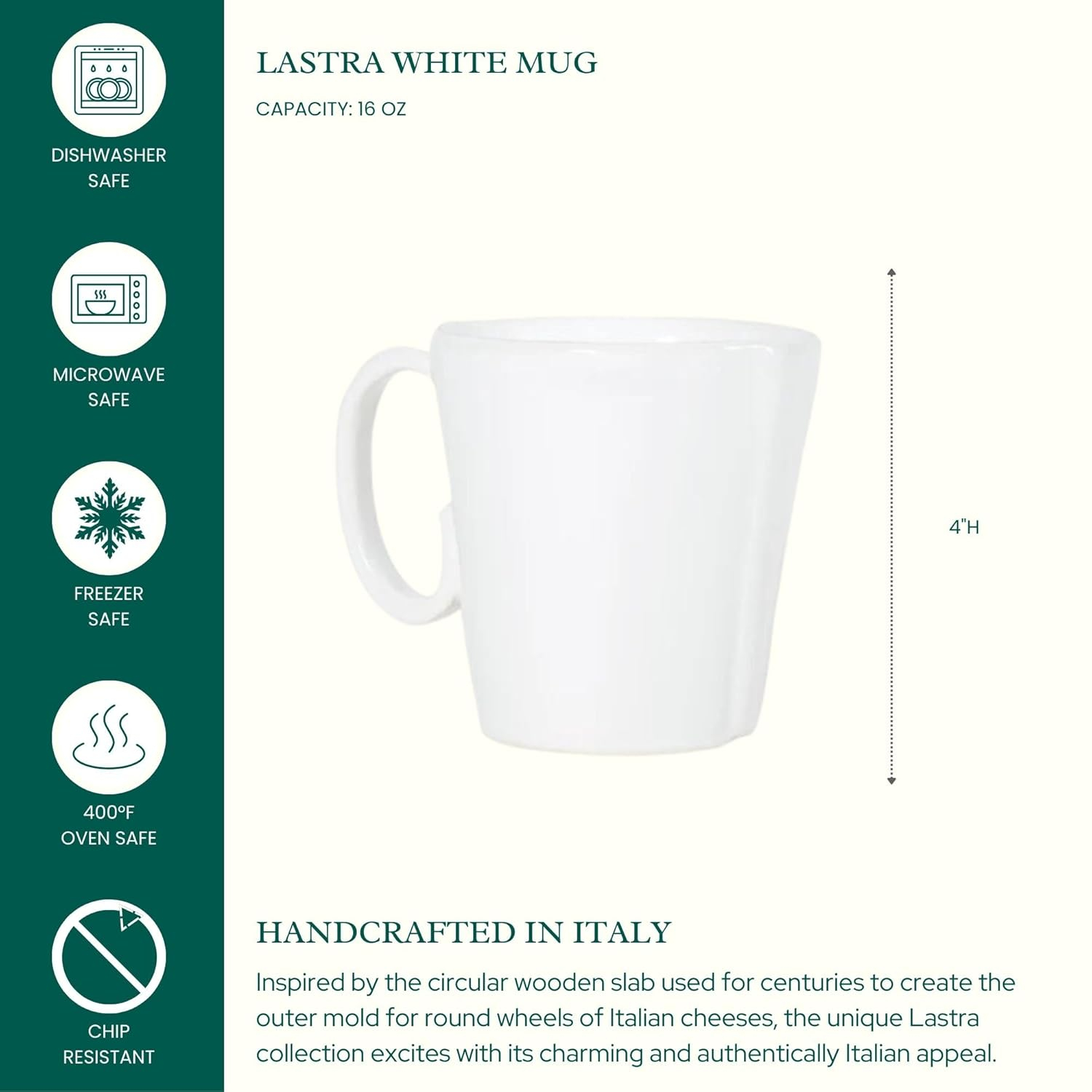 White Ceramic Microwave Safe Coffee Mug