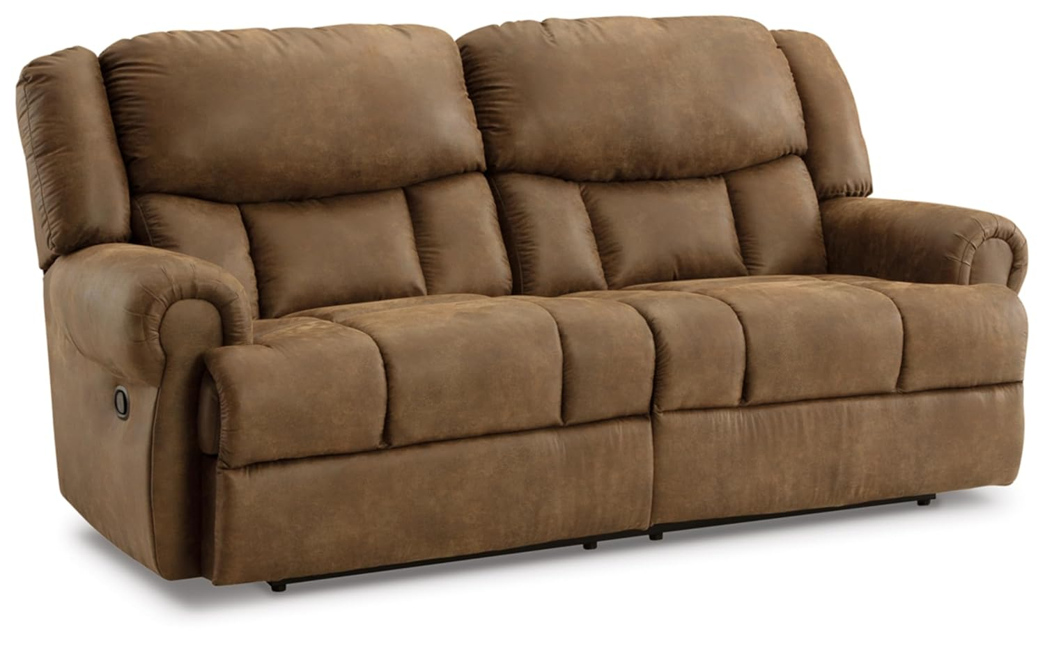Boothbay Brown Faux Leather Manual Reclining Sofa
