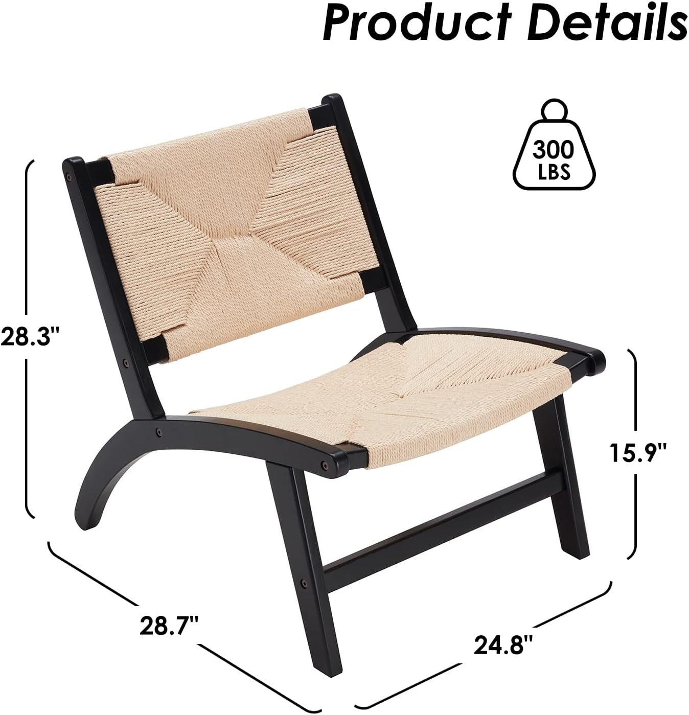 Beech Modern Leather Accent Chairs for Living Room,Mid Century Lounge Chair,Side Brown Leather Chair Indoor Boho Scandinavian Cognac Woven Rattan Faux Leather Accent Chair