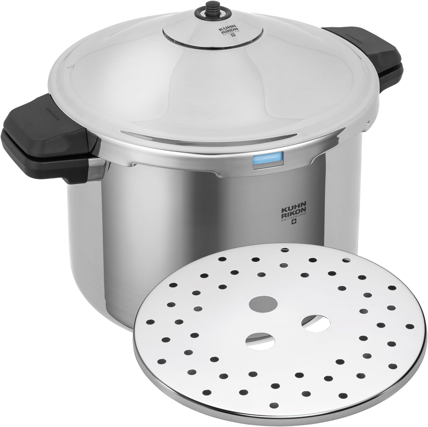 Kuhn Rikon Duromatic Stainless Steel Family Style Stockpot Pressure Cooker, 8 Qt