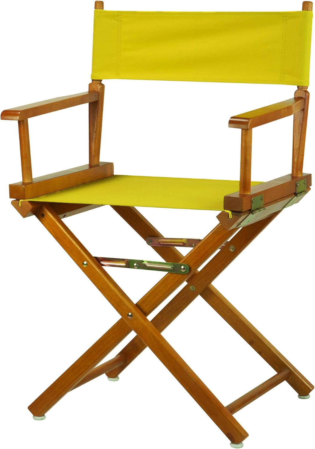 "18" Director's Chair Honey Oak Frame-Yellow Canvas"