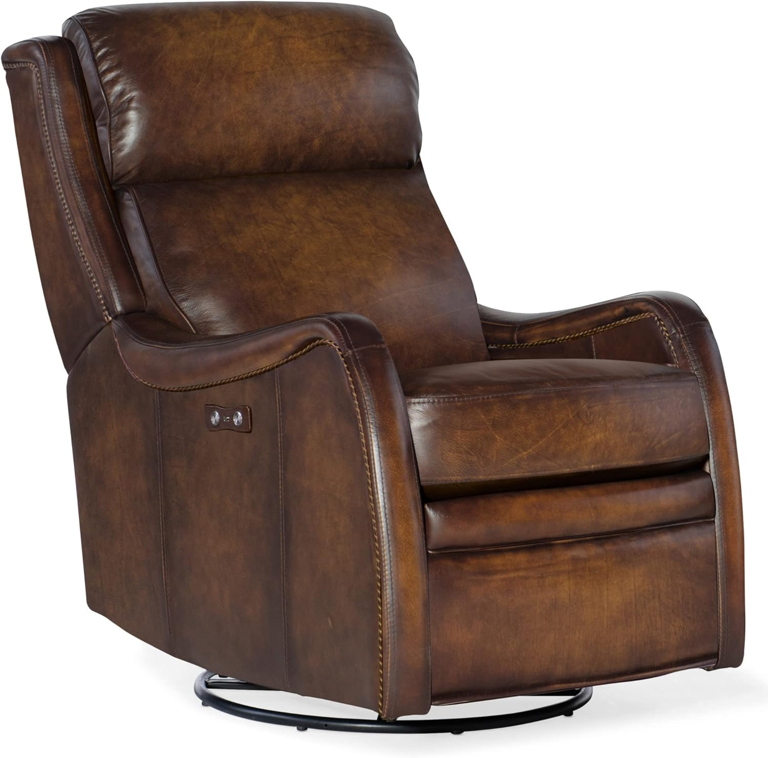 RC Leather Swivel Power Recliner