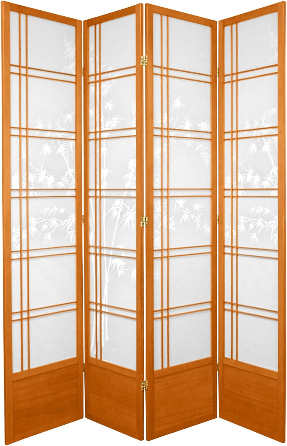 7 ft. Honey 4-Panel Room Divider