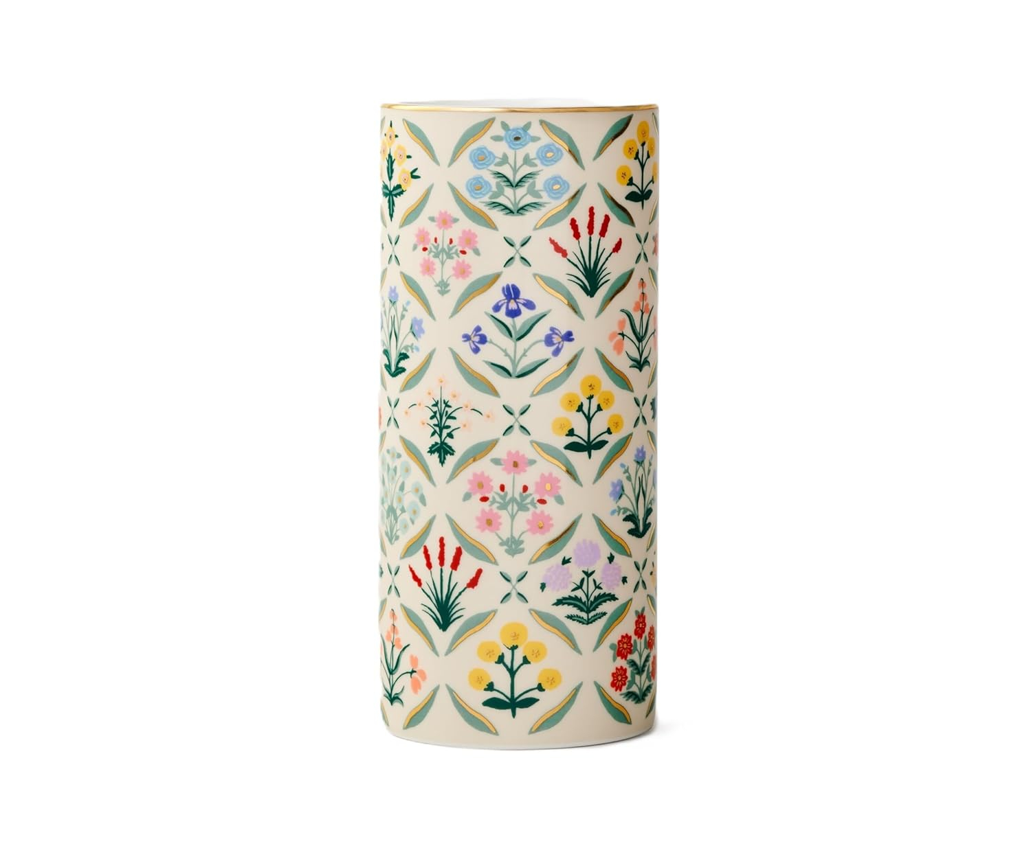 RIFLE PAPER CO. Estee Porcelain Vase for Room and Home Décor, Brighten Up a Living Room, Kitchen Table, or Farmhouse, Large Vase for Tabletop Centerpieces or Bookshelves