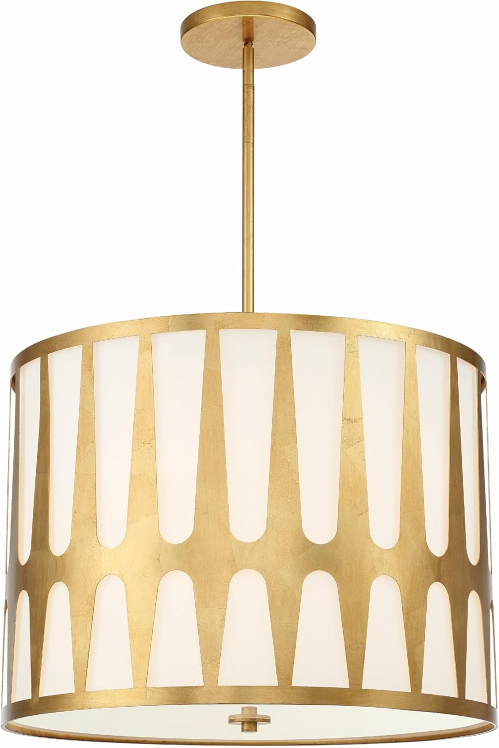 Crystorama Royston 5 Light Antique Gold Pendant - 24'' W x 18.37'' H