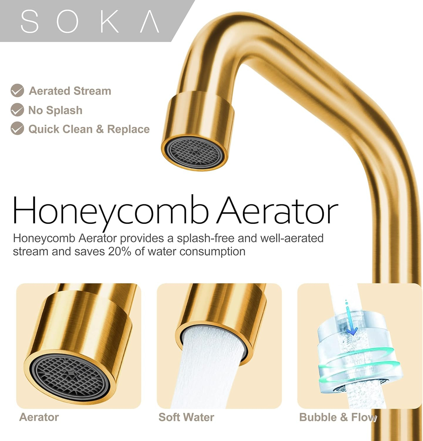 Centerset Bathroom Faucet 2 Handles 4 Inch Commercial Hand Sink Touch Faucets 3 Hole Bathroom Sink Faucet Gooseneck, Gold