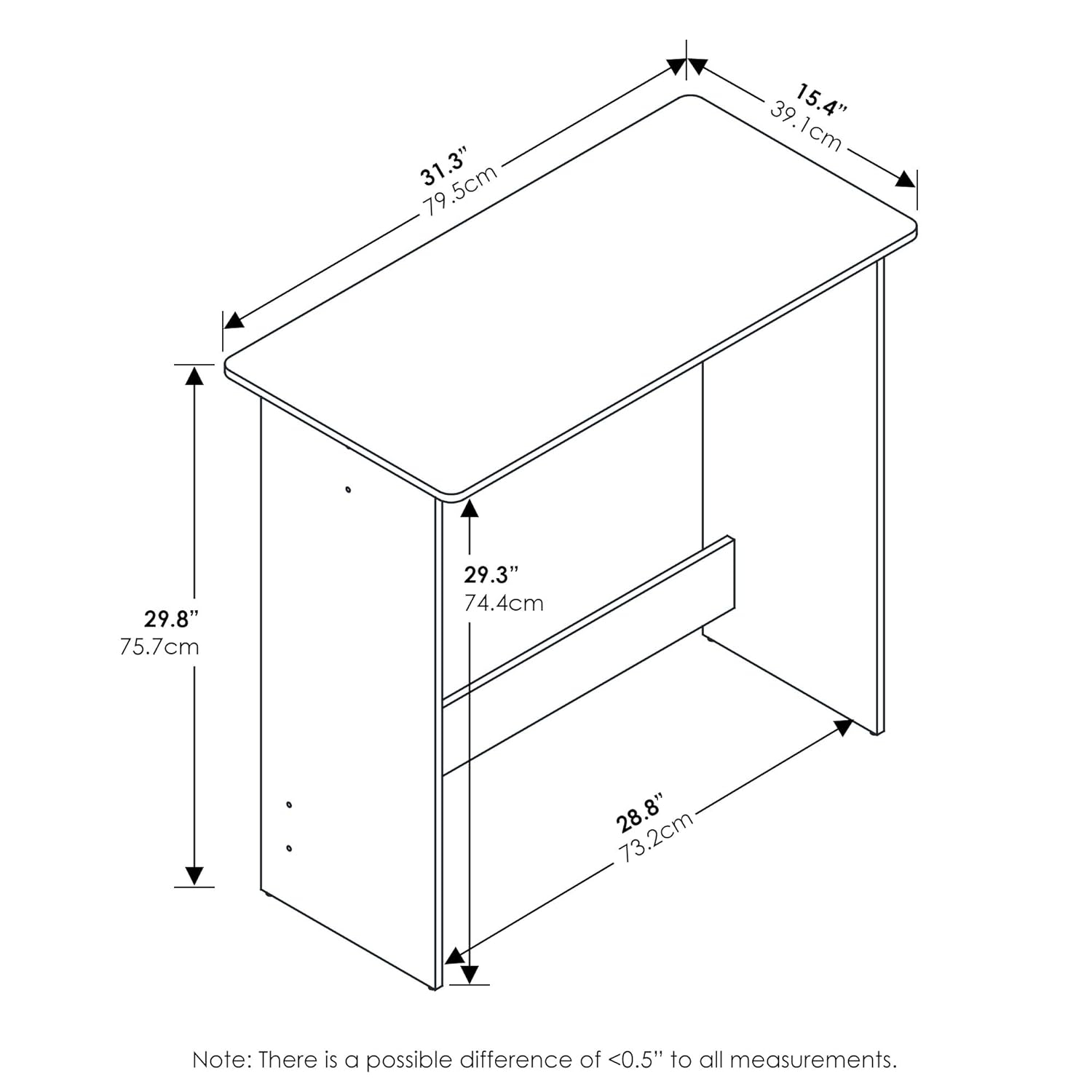 Furinno Simplistic Study Table, Sonoma Oak
