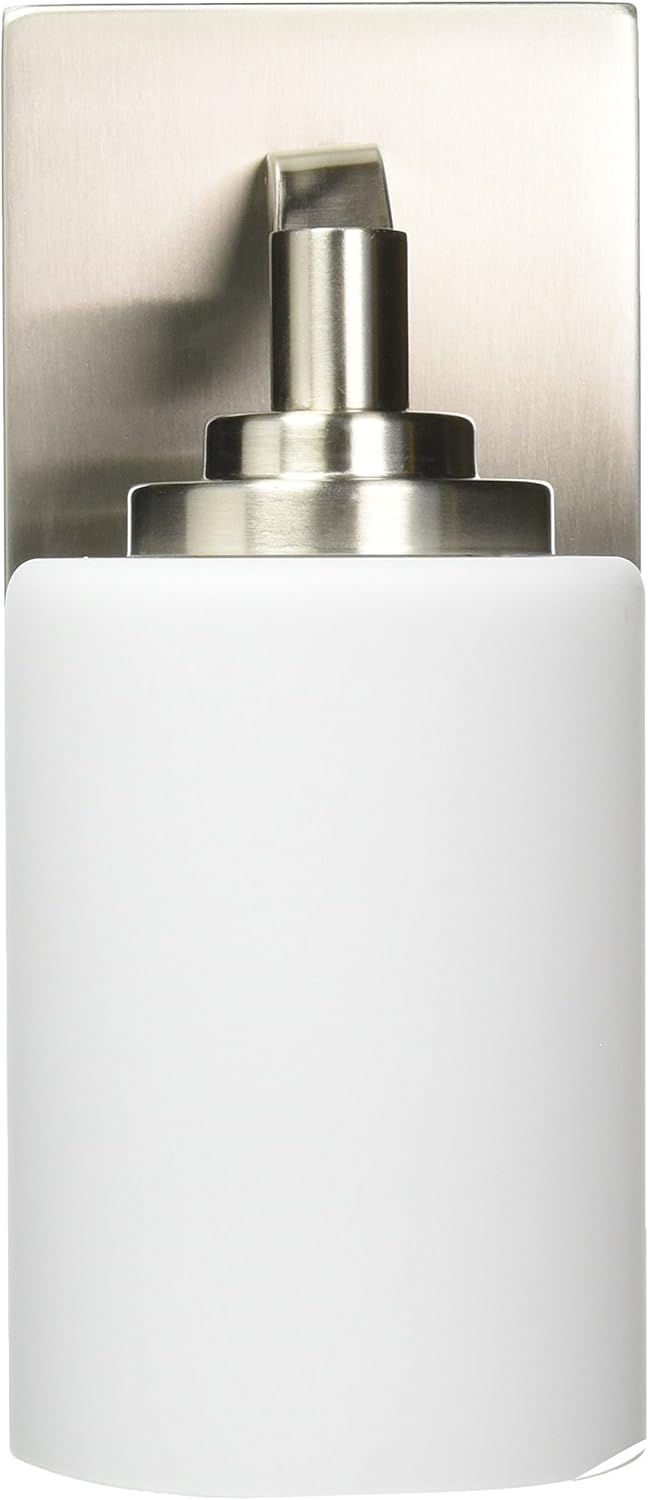 Trans Globe Lighting 70521 BN Mod Pod Collection 9 Inch One Light Wall Sconce/Bathroom Vanity I in a Brushed Nickel Finish I Traditional Style Light Fixture I