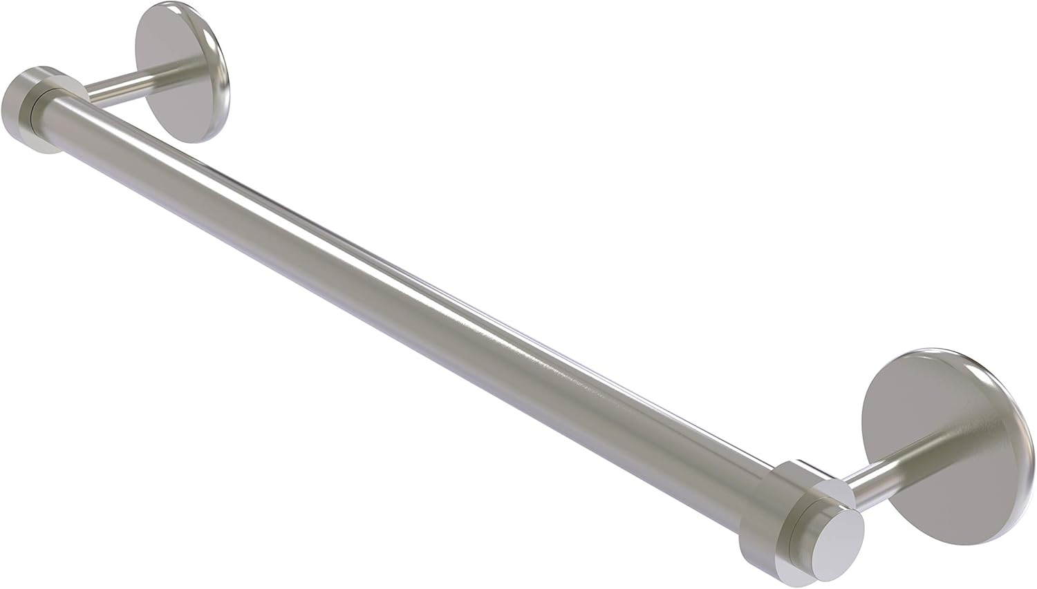 Contemporary Satellite Orbit 36" Wall-Mounted Towel Bar in Satin Nickel