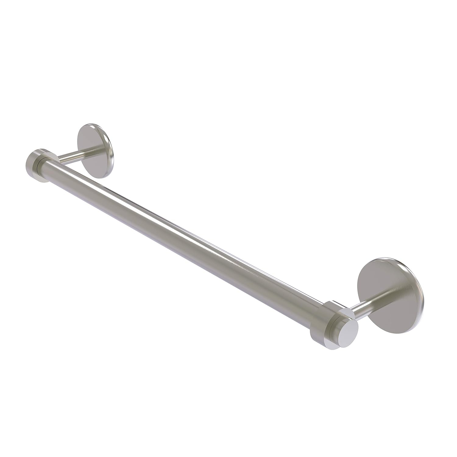 Contemporary Satellite Orbit 36" Wall-Mounted Towel Bar in Satin Nickel