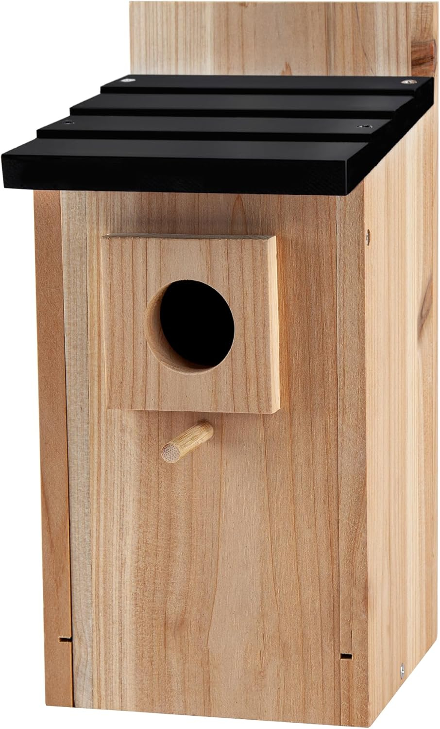 CARTMAN Hanging Colourful Birdhouse Bird Feeder, Wooden Humming Bird Nest, Garden Country Cottages Bird House, Decorative Bird Feeder Gift for Hummingbirds, Cardinal, Bluebird and Wild Birds