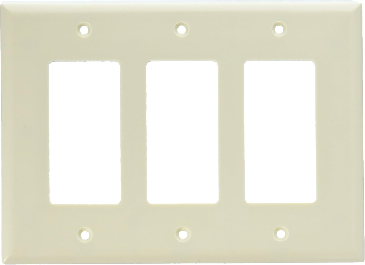 Light Almond 3-Gang Thermoset Decorator Wall Plate