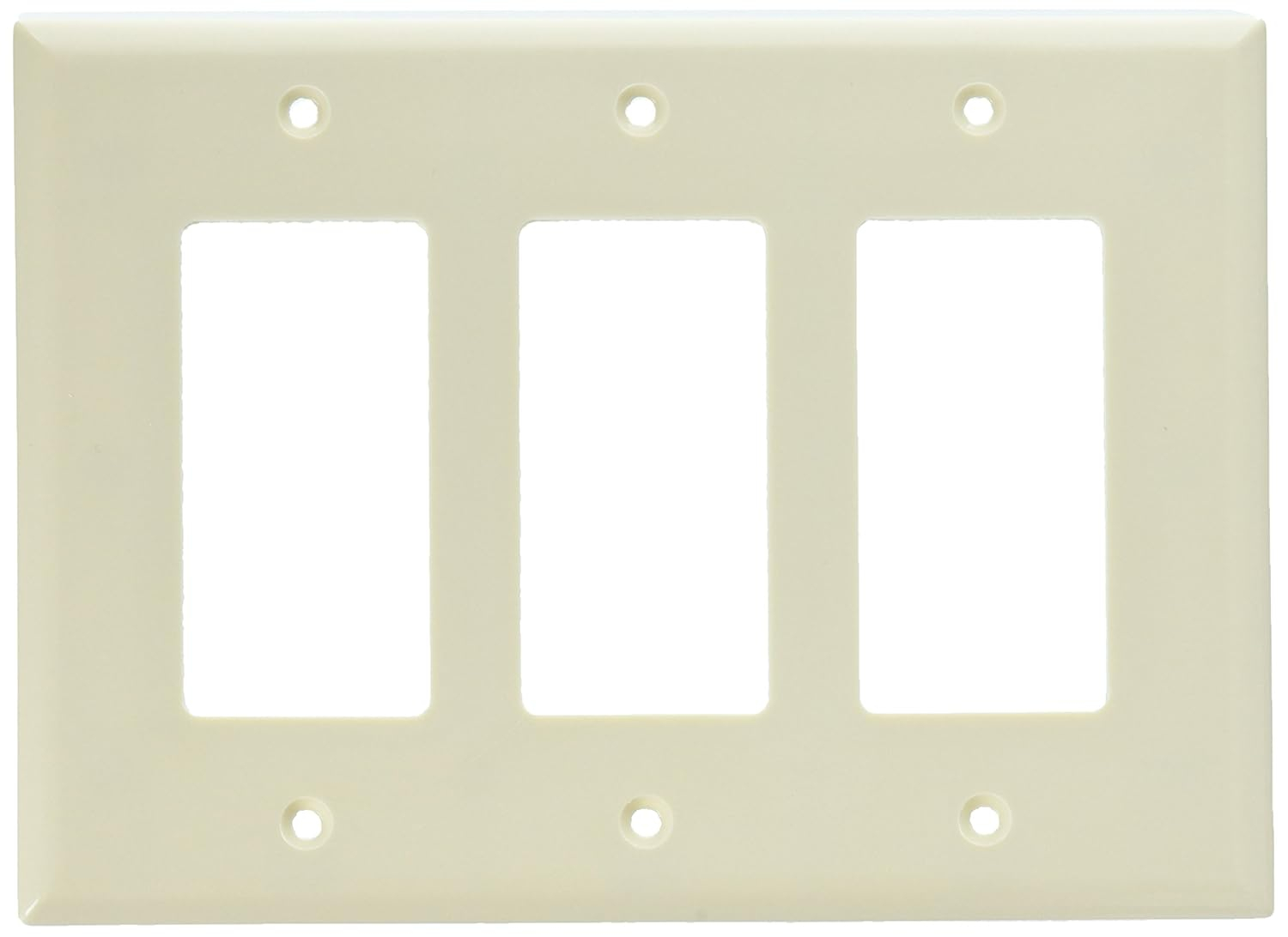 Light Almond 3-Gang Thermoset Decorator Wall Plate