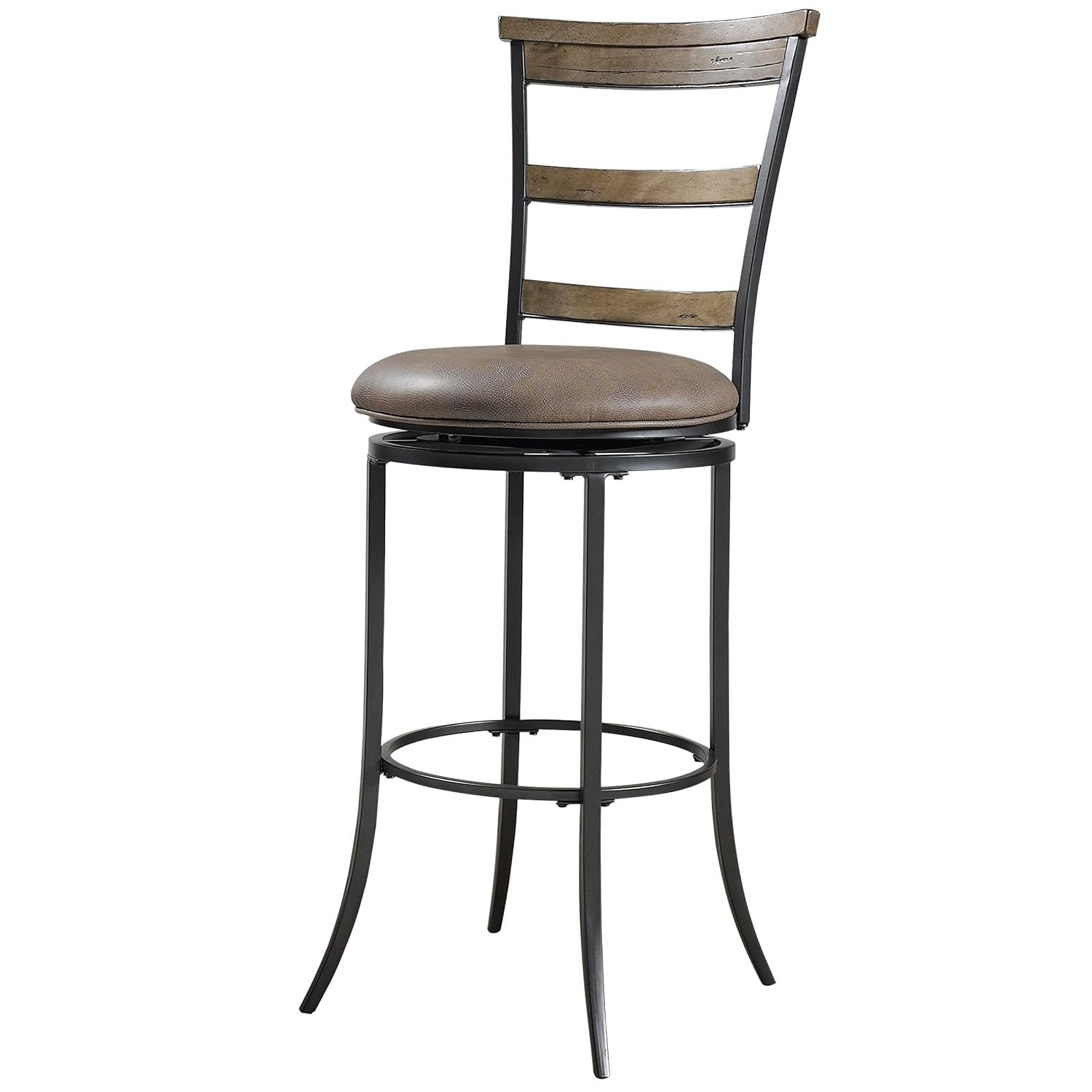 Hillsdale Charleston 46" Metal Contemporary Bar Stool in Gray