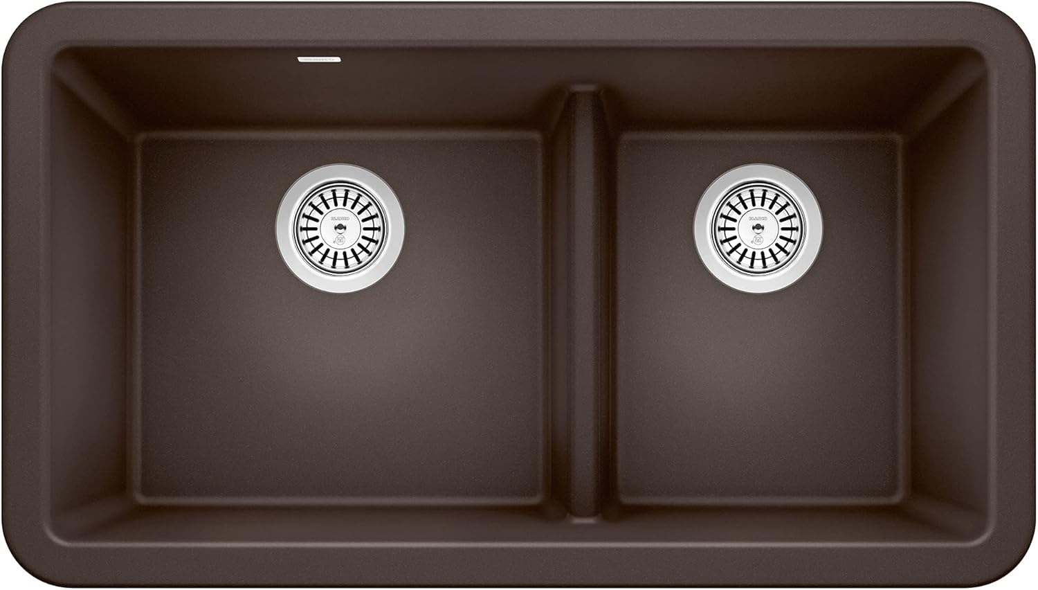 BLANCO, Café Brown 402323 IKON SILGRANIT 60/40 Double Bowl Apron-Front Farmhouse Kitchen Sink, 33" X 19"