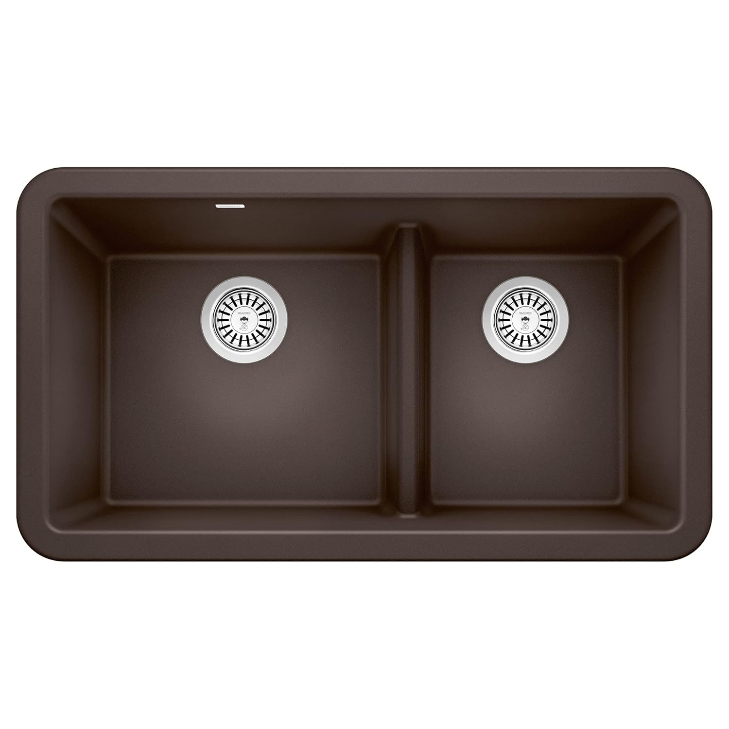 BLANCO, Café Brown 402323 IKON SILGRANIT 60/40 Double Bowl Apron-Front Farmhouse Kitchen Sink, 33" X 19"