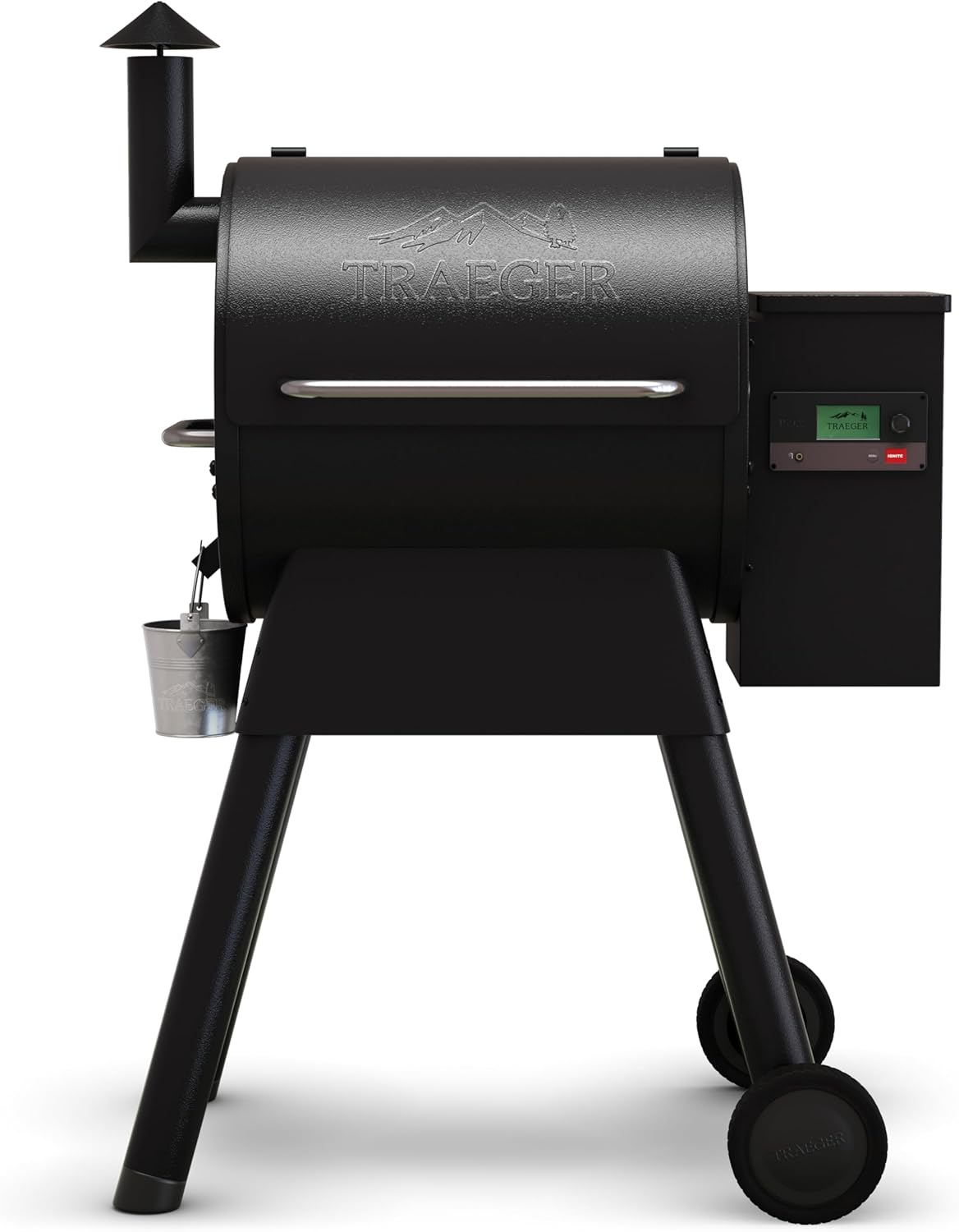Black Steel WiFi-Enabled Wood Pellet Smoker Grill