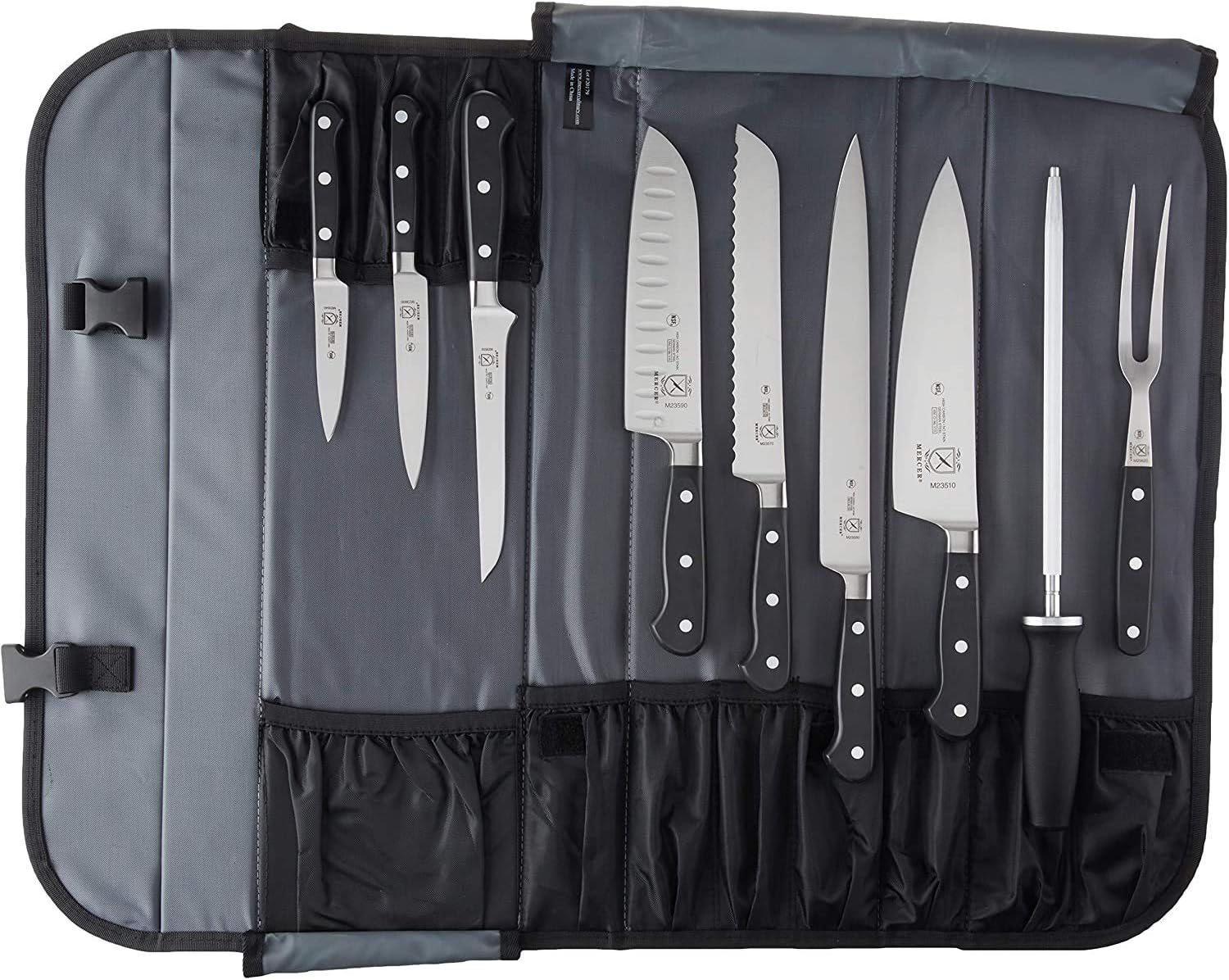 Mercer Culinary Renaissance 10-Piece Forged Steel Knife Set, Black